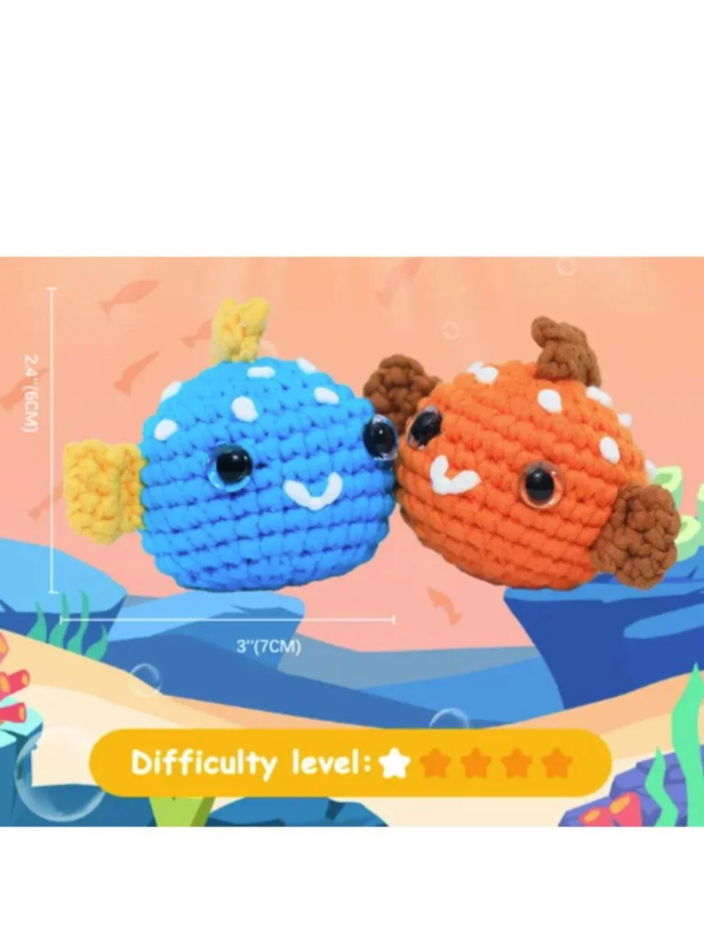 yes.sister! Little Fish Amigurumi Crochet Knit Kit DIY Mini Plushies 2.4